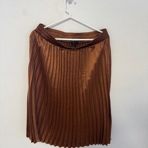 Copper Pleated Skirt